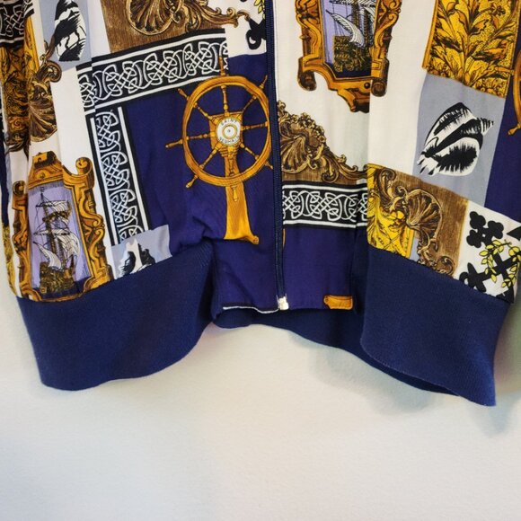 Saint Germain Paris Women M Nautical Theme Light Jacket Old Money Vtg Retro 80' - Picture 10 of 16